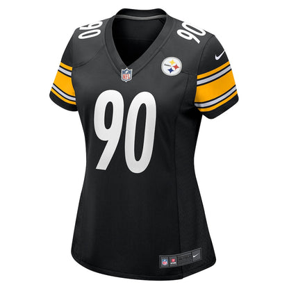 T.J. Watt 90 Pittsburgh Steelers Women's Team Game Jersey - Black