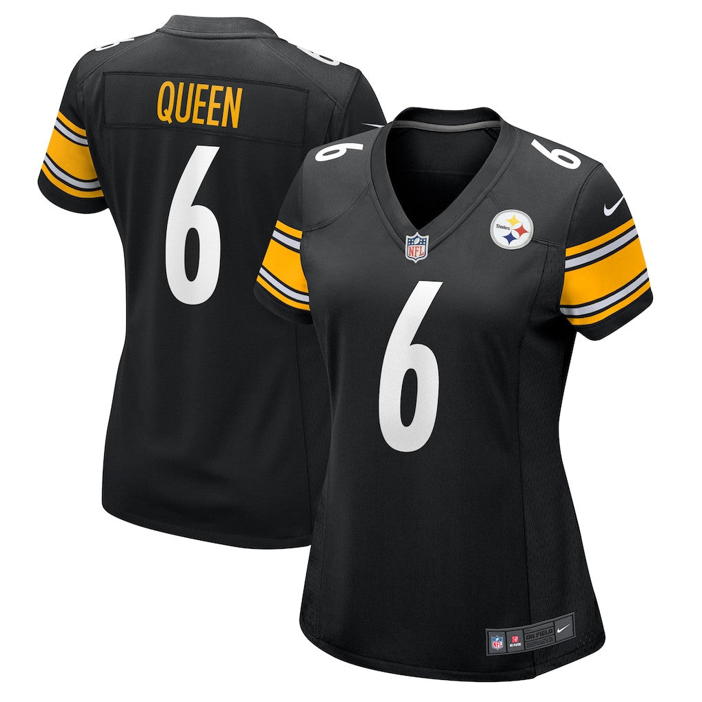 Patrick Queen 6 Pittsburgh Steelers Women's Team Game Jersey - Black