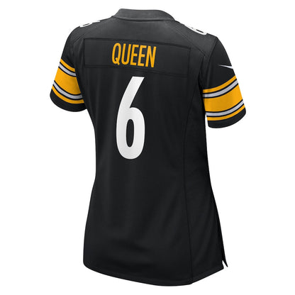 Patrick Queen 6 Pittsburgh Steelers Women's Team Game Jersey - Black