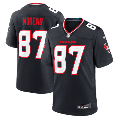Foster Moreau 87 Houston Texans Team Game Men Jersey - Navy