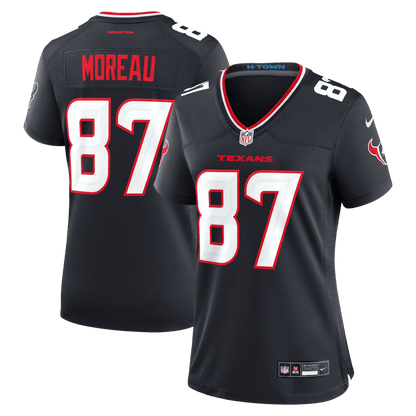 Foster Moreau 87 Houston Texans Women's Team Game Jersey - Navy
