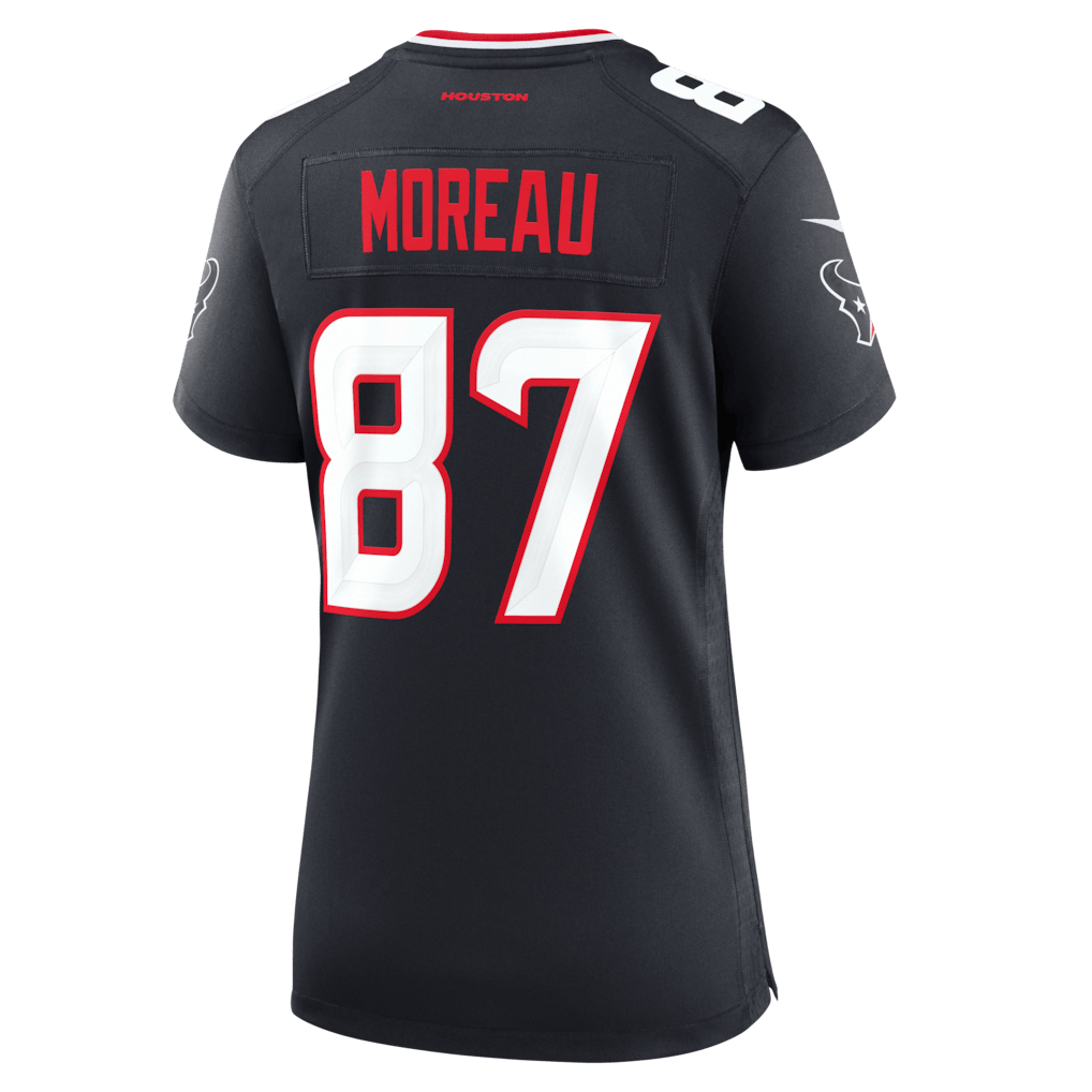 Foster Moreau 87 Houston Texans Women's Team Game Jersey - Navy
