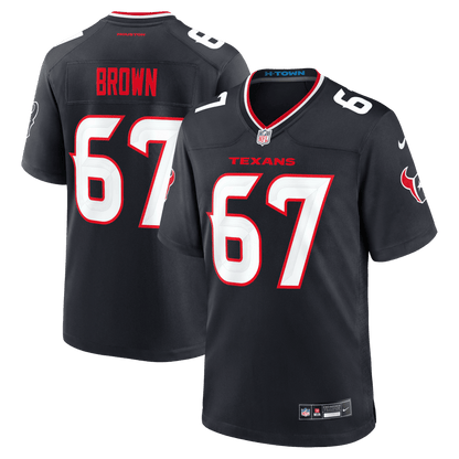Evan Brown 67 Houston Texans Team Game Men Jersey - Navy