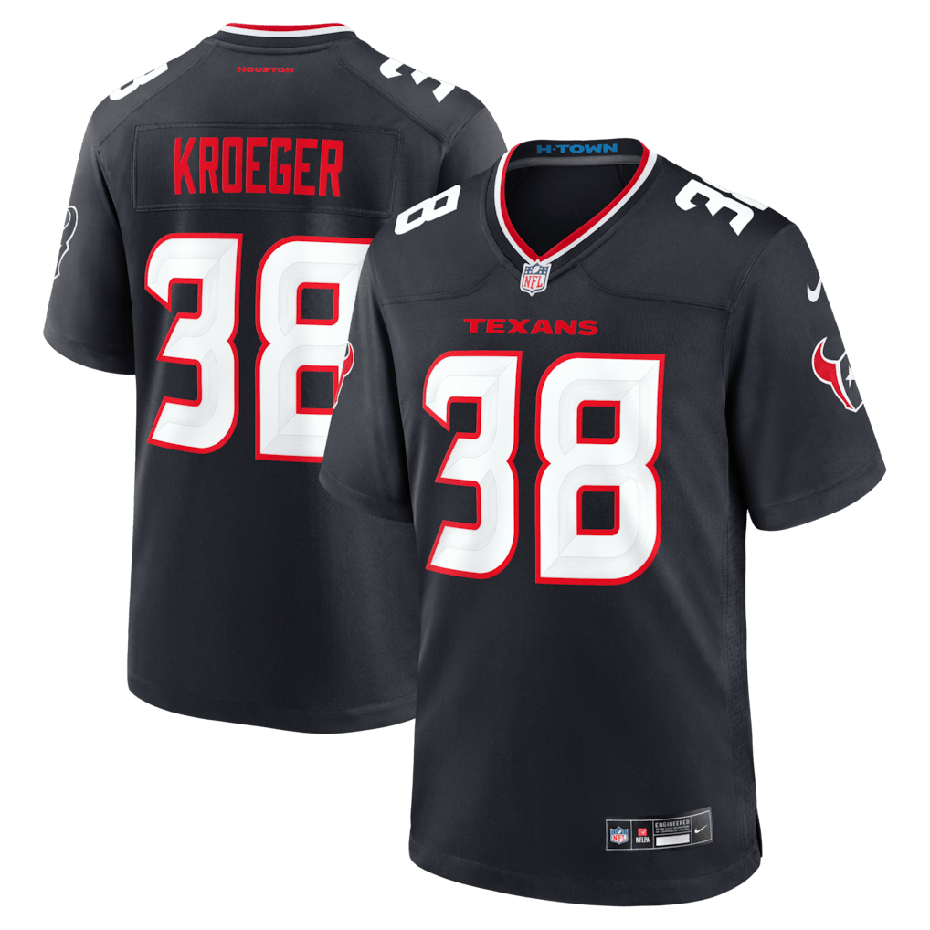 Kai Kroeger 38 Houston Texans Team Game Men Jersey - Navy