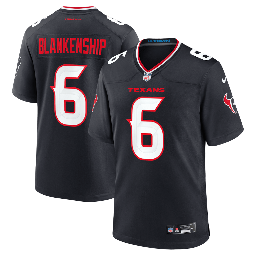 Reed Blankenship 6 Houston Texans Team Game Men Jersey - Navy