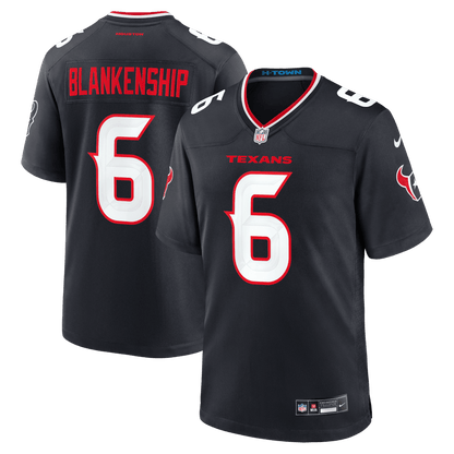 Reed Blankenship 6 Houston Texans Team Game Men Jersey - Navy