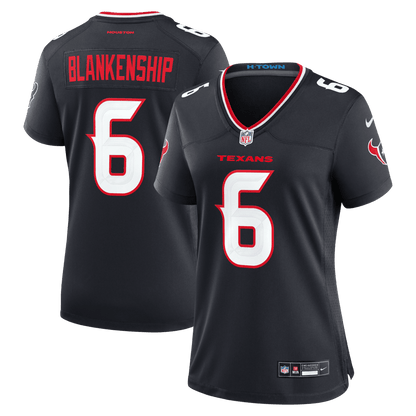 Reed Blankenship 6 Houston Texans Women's Team Game Jersey - Navy