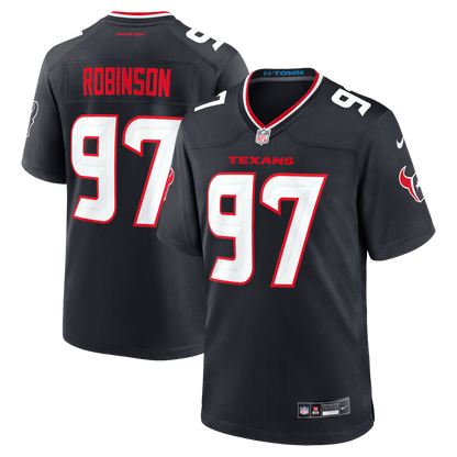 Dominique Robinson 97 Houston Texans Team Game Men Jersey - Navy
