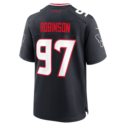 Dominique Robinson 97 Houston Texans Team Game Men Jersey - Navy