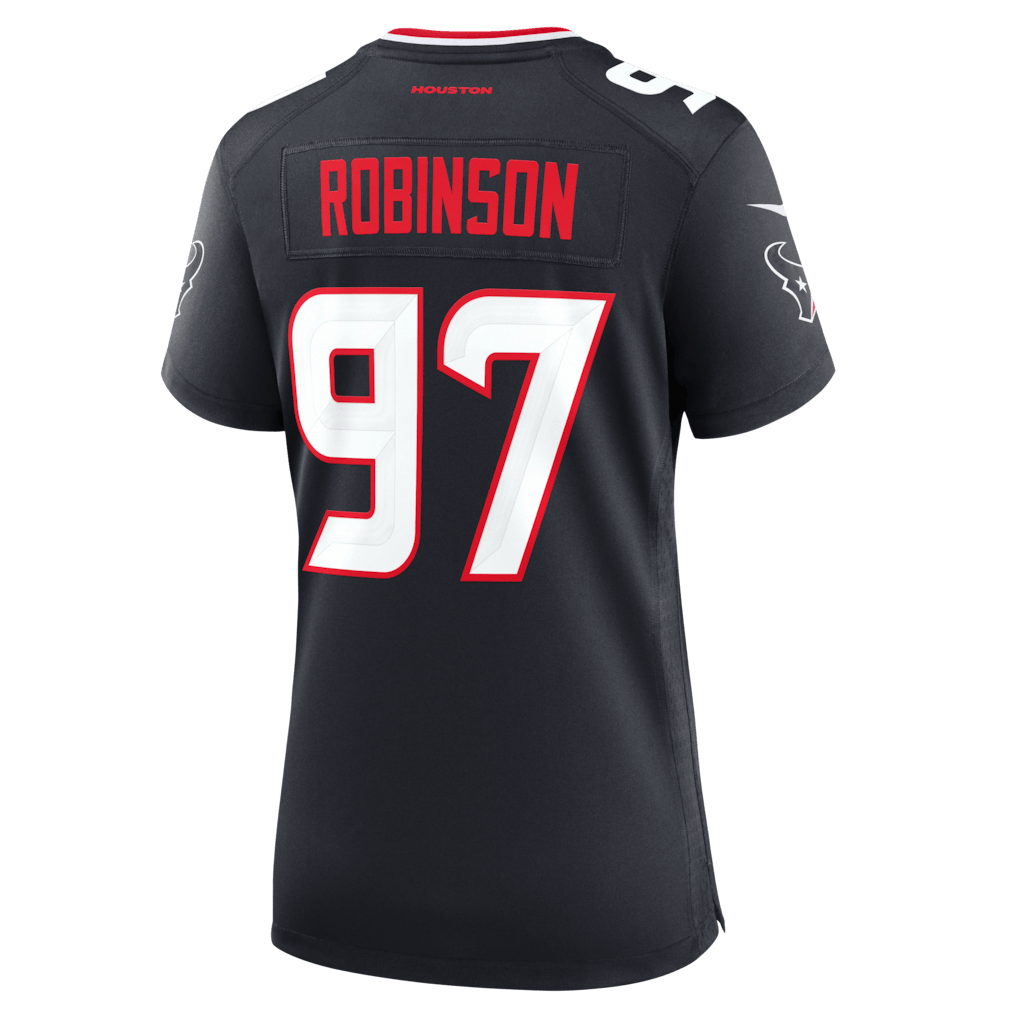 Dominique Robinson 97 Houston Texans Women's Team Game Jersey - Navy