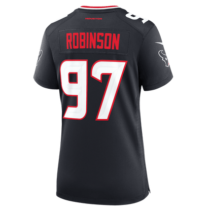 Dominique Robinson 97 Houston Texans Women's Team Game Jersey - Navy