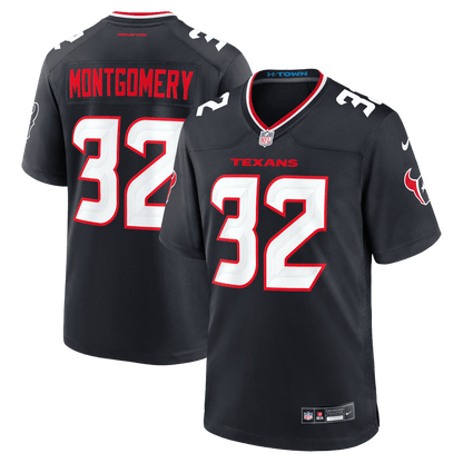 David Montgomery 32 Houston Texans Team Game Men Jersey - Navy