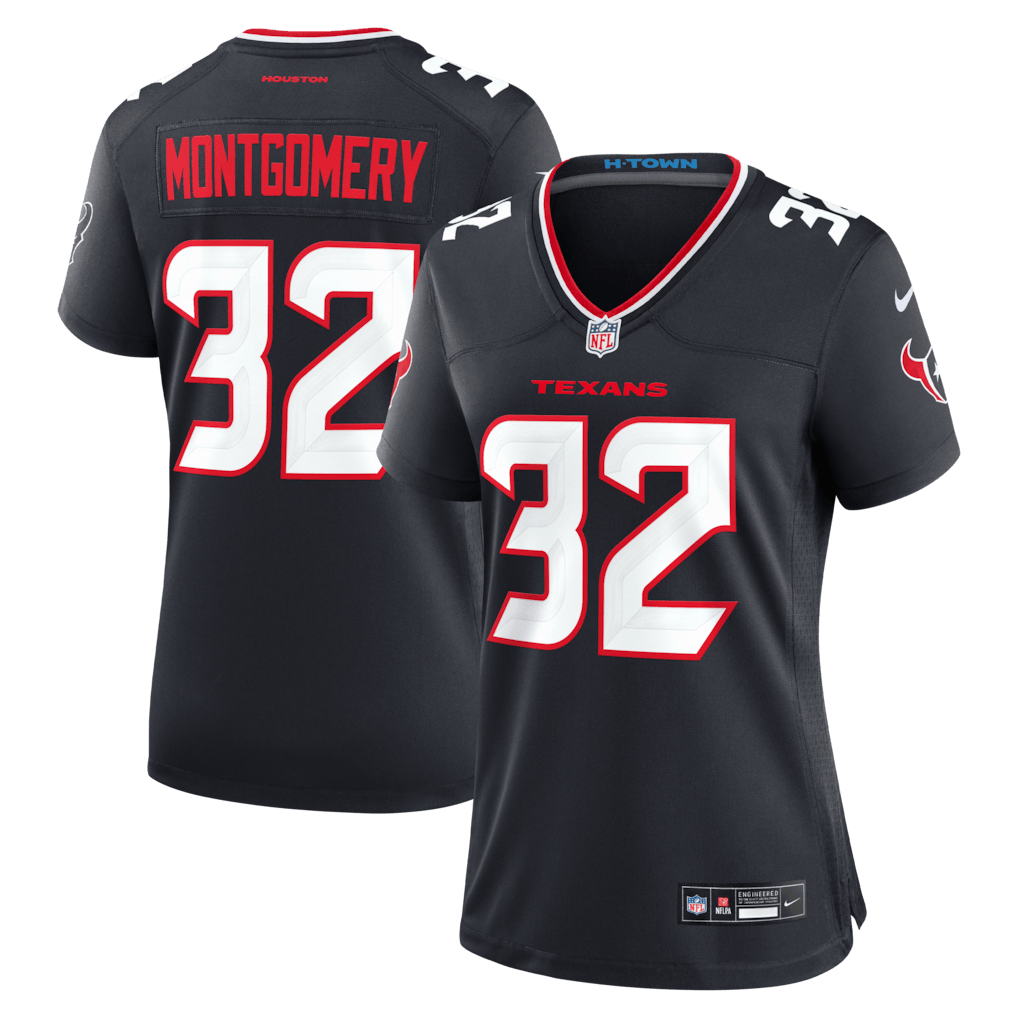 David Montgomery 32 Houston Texans Women's Team Game Jersey - Navy