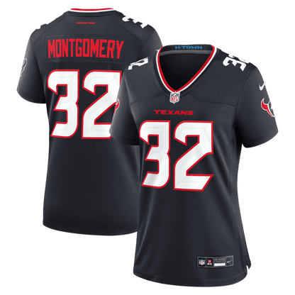David Montgomery 32 Houston Texans Women's Team Game Jersey - Navy