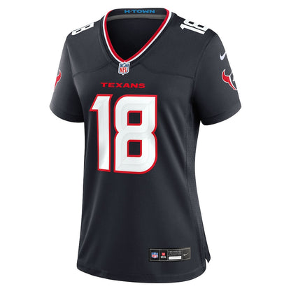 Graham Mertz 18 Houston Texans Women's Team Game Jersey - Navy