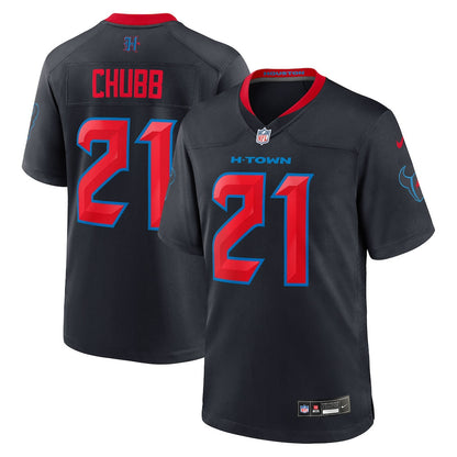 Nick Chubb 21 Houston Texans Alternate 2 Game Men Jersey - Navy