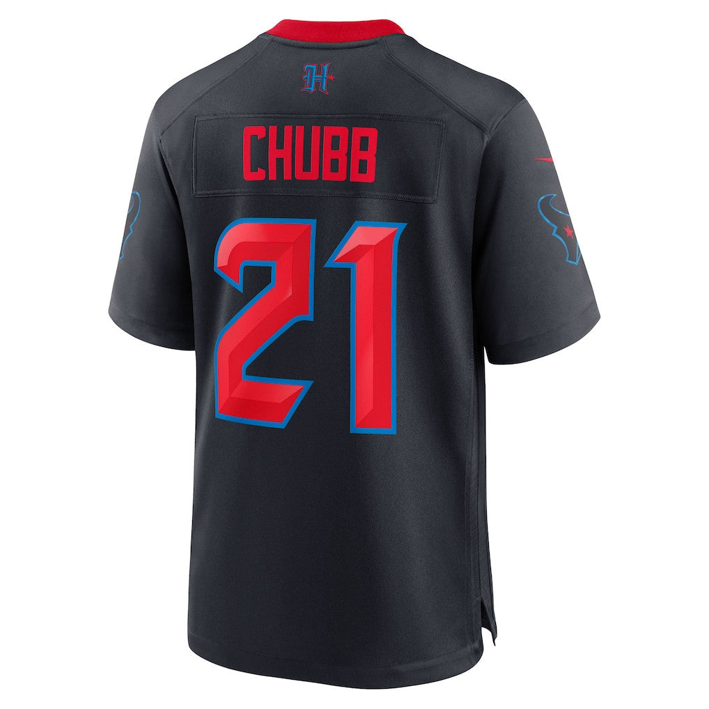 Nick Chubb 21 Houston Texans Alternate 2 Game Men Jersey - Navy
