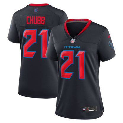 Nick Chubb 21 Houston Texans Women's Game Jersey - Navy