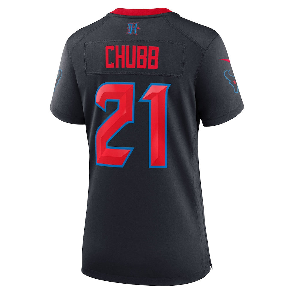 Nick Chubb 21 Houston Texans Women's Game Jersey - Navy