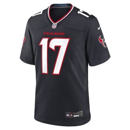 Braxton Berrios 17 Houston Texans Team Game Men Jersey - Navy