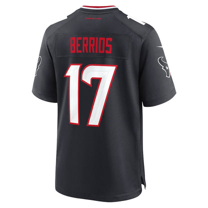 Braxton Berrios 17 Houston Texans Team Game Men Jersey - Navy