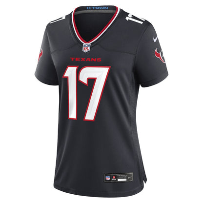 Braxton Berrios 17 Houston Texans Women's Team Game Jersey - Navy