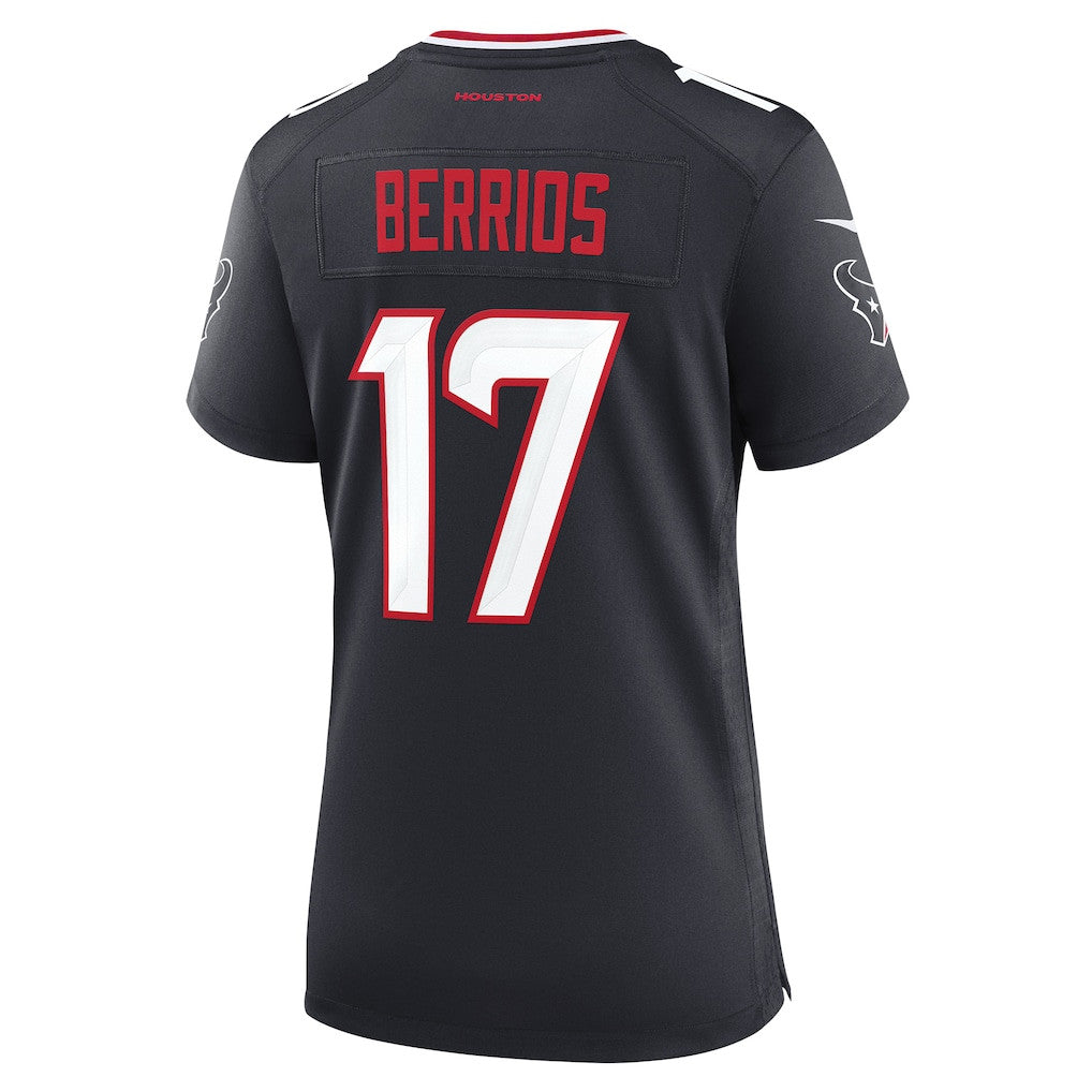 Braxton Berrios 17 Houston Texans Women's Team Game Jersey - Navy