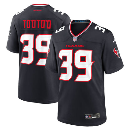 Henry To'oto'o 39 Houston Texans Team Game Men Jersey - Navy