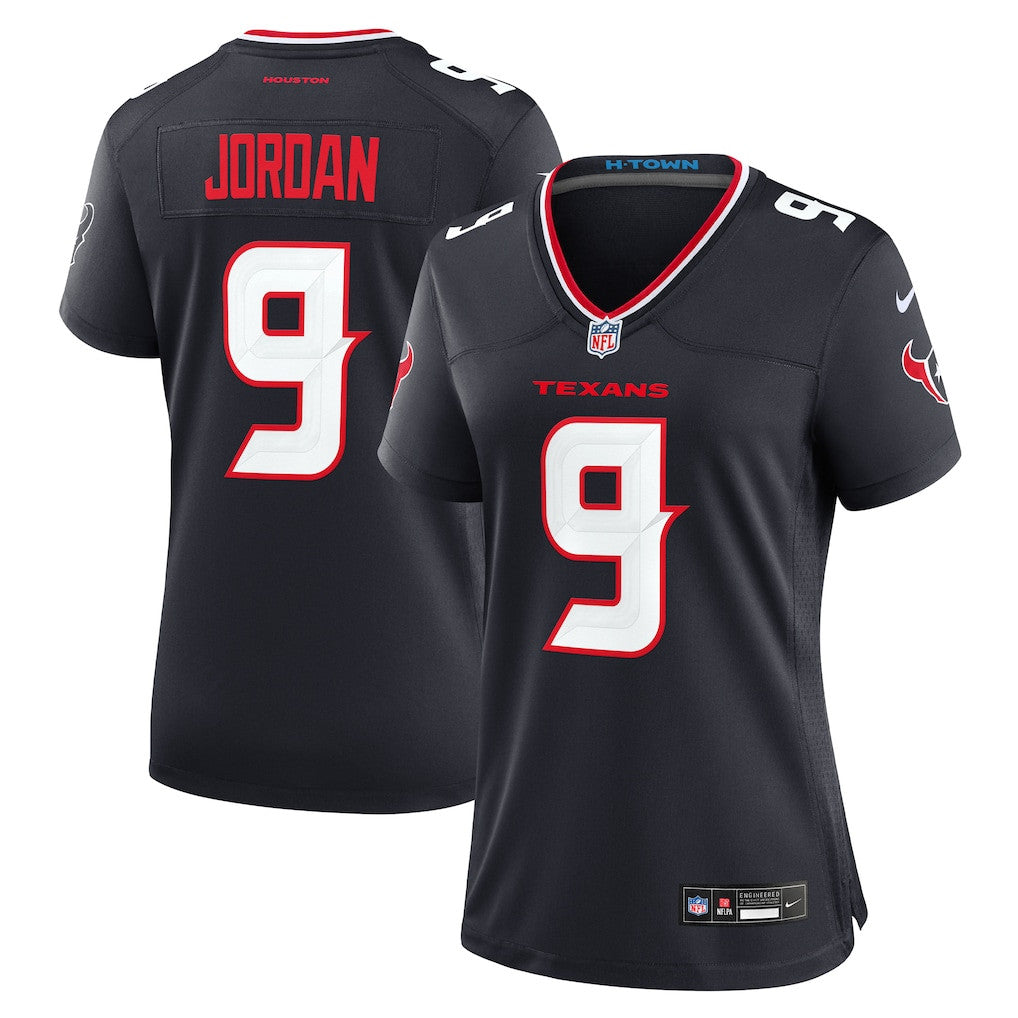 Brevin Jordan 9 Houston Texans Women's Team Game Jersey - Navy