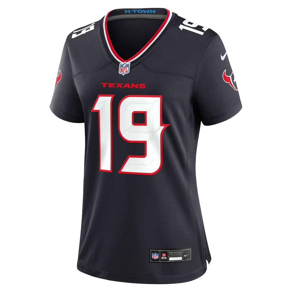 Xavier Hutchinson 19 Houston Texans Women's Team Game Jersey - Navy