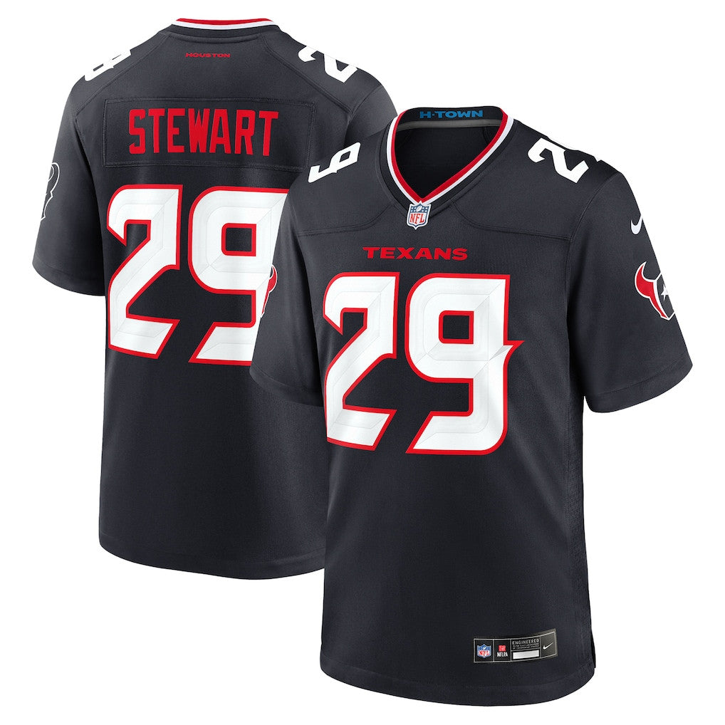 M.J. Stewart 29 Houston Texans Team Game Men Jersey - Navy