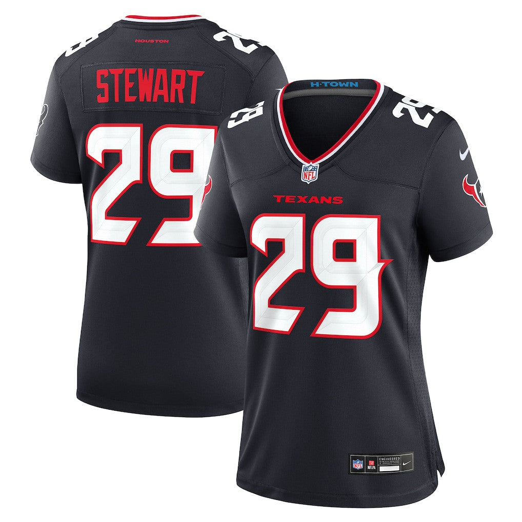 M.J. Stewart 29 Houston Texans Women's Team Game Jersey - Navy