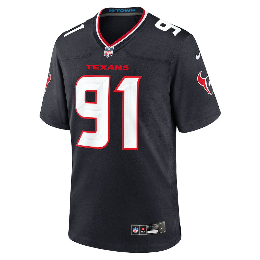 Folorunso Fatukasi 91 Houston Texans Team Game Men Jersey - Navy