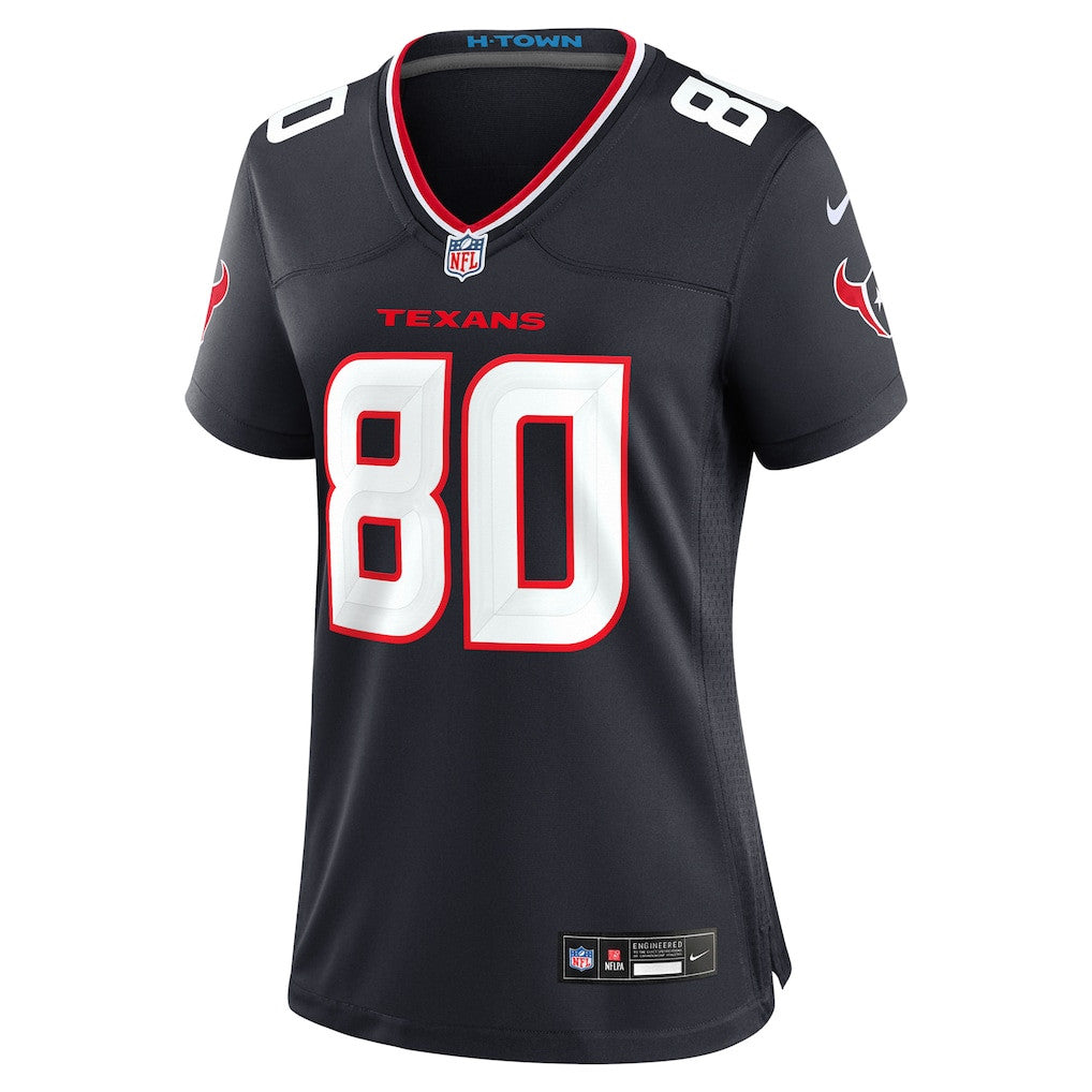 Andre Johnson 80 Houston Texans Women's Team Game Jersey - Navy