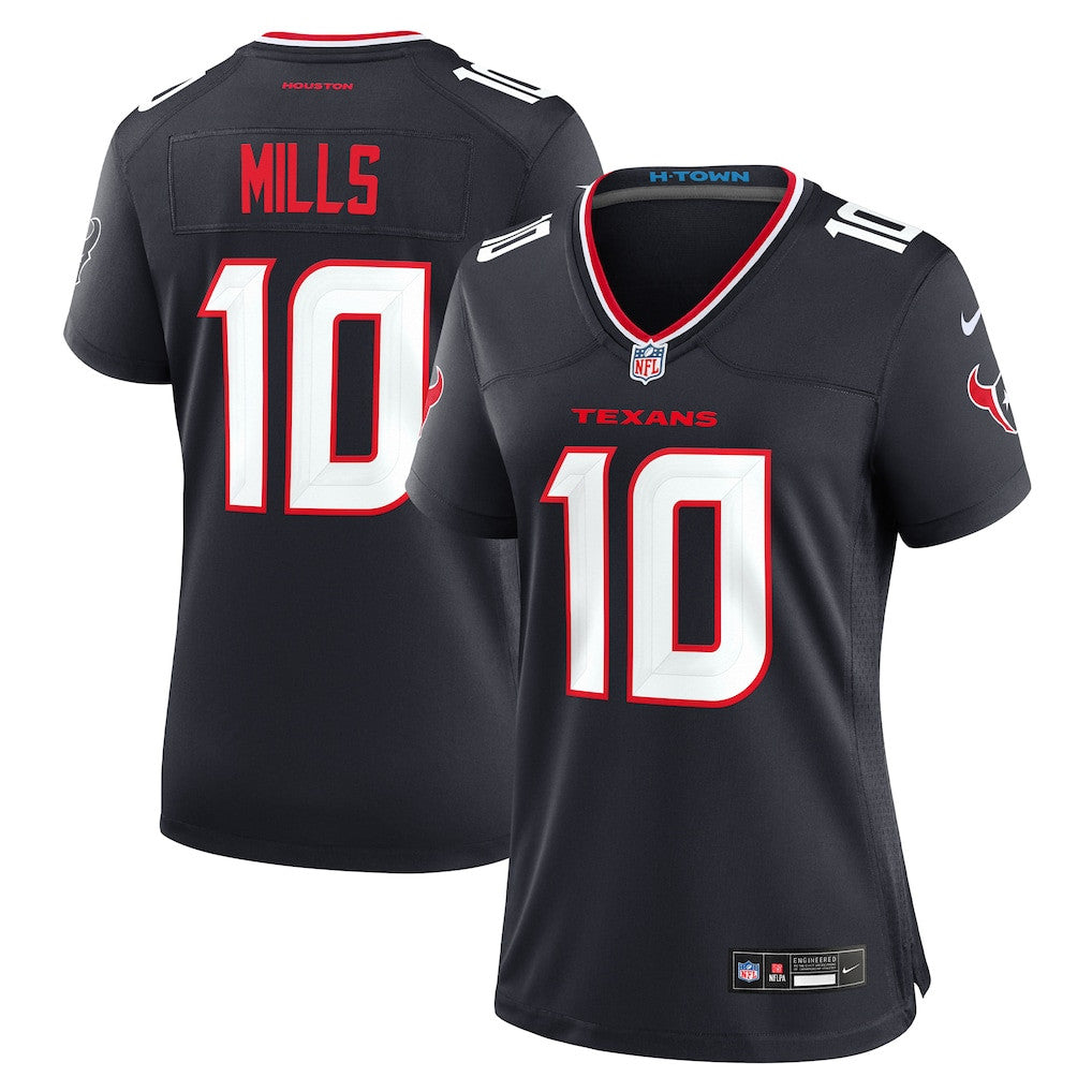 Davis Mills 10 Houston Texans Women's Team Game Jersey - Navy