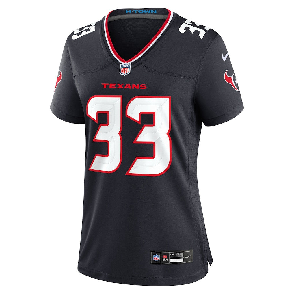 Dare Ogunbowale 33 Houston Texans Women's Team Game Jersey - Navy