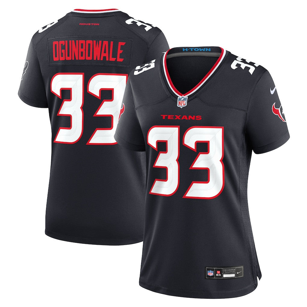 Dare Ogunbowale 33 Houston Texans Women's Team Game Jersey - Navy