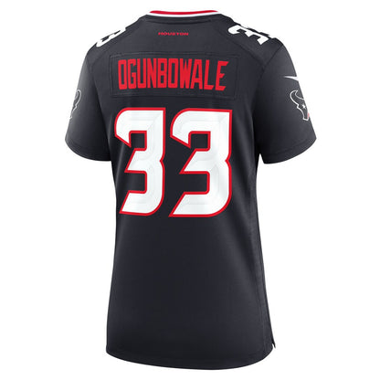 Dare Ogunbowale 33 Houston Texans Women's Team Game Jersey - Navy