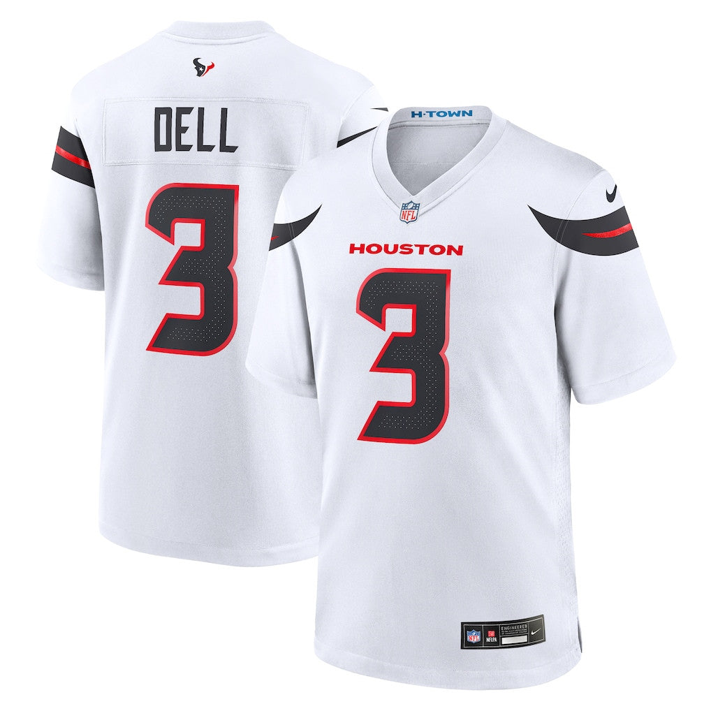 Tank Dell 3 Houston Texans Team Game Men Jersey - White