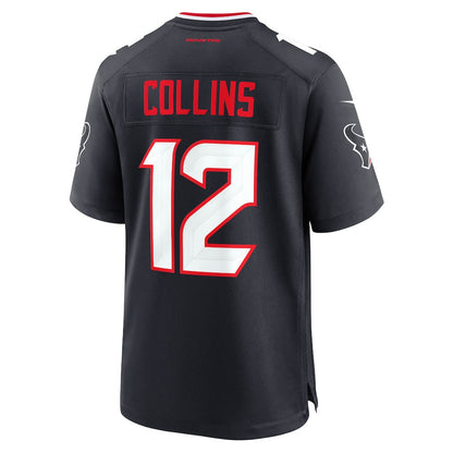 Nico Collins 12 Houston Texans Game Men Jersey - Navy