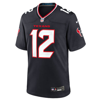 Nico Collins 12 Houston Texans Game Men Jersey - Navy