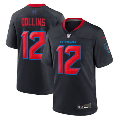 Nico Collins 12 Houston Texans 2nd Alternate Game Men Jersey - Navy