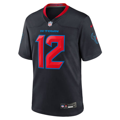 Nico Collins 12 Houston Texans 2nd Alternate Game Men Jersey - Navy