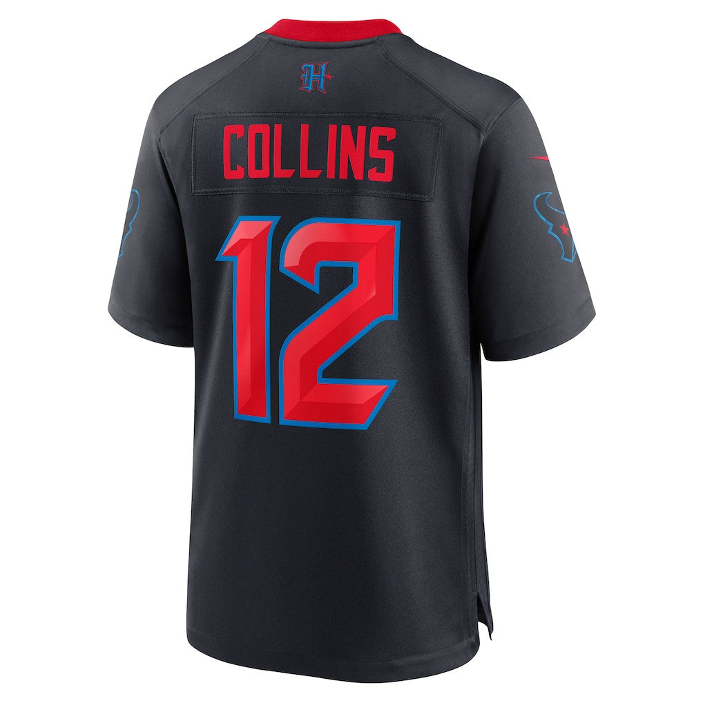 Nico Collins 12 Houston Texans 2nd Alternate Game Men Jersey - Navy