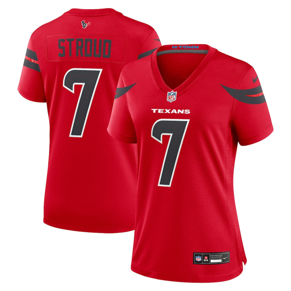 C.J. Stroud 7 Houston Texans Women's Alternate Game Jersey - Red