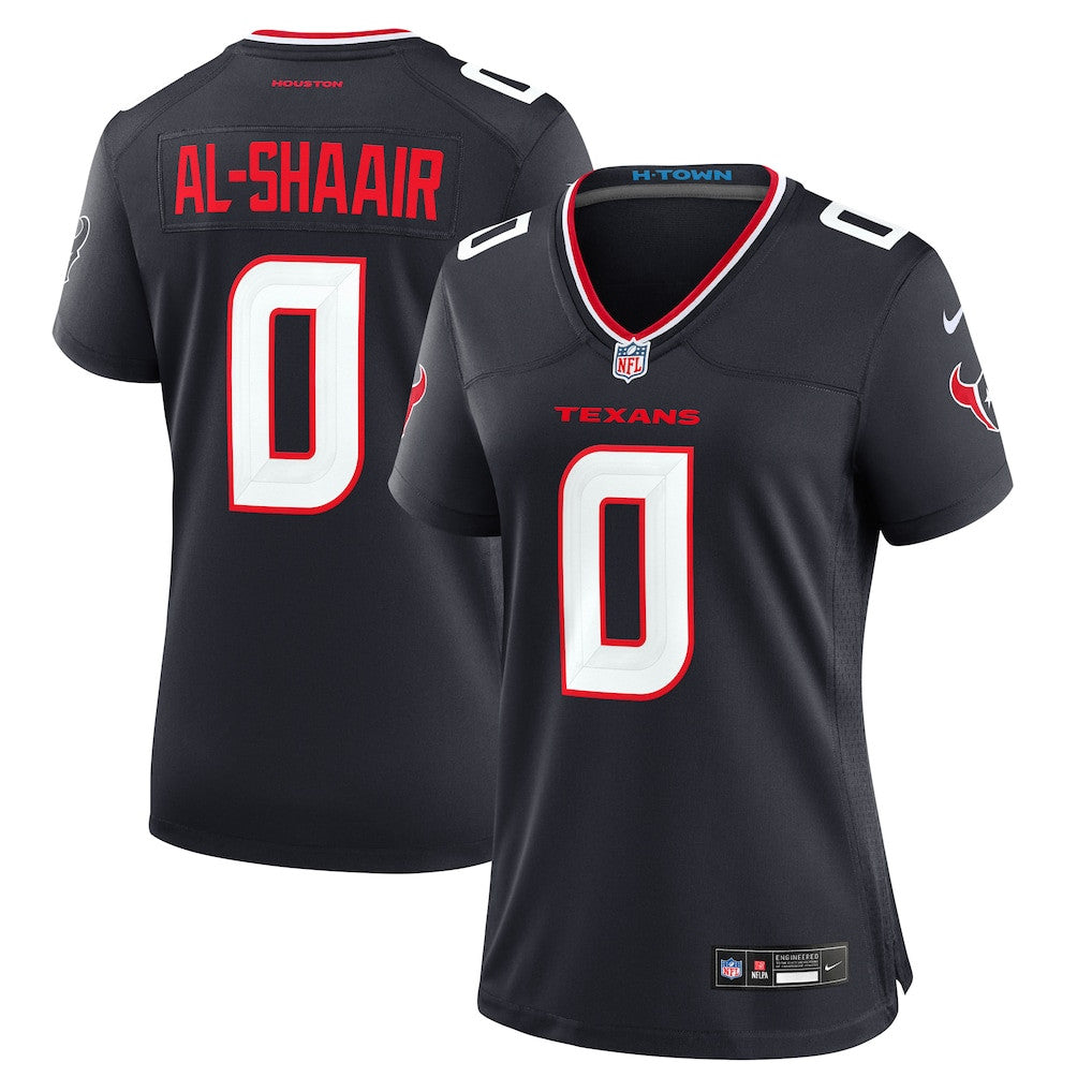 Azeez Al-Shaair 0 Houston Texans Women's Game Jersey - Navy
