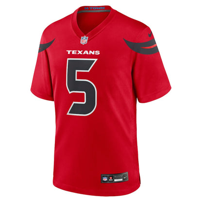 Jalen Pitre 5 Houston Texans Alternate Game Men Jersey - Red