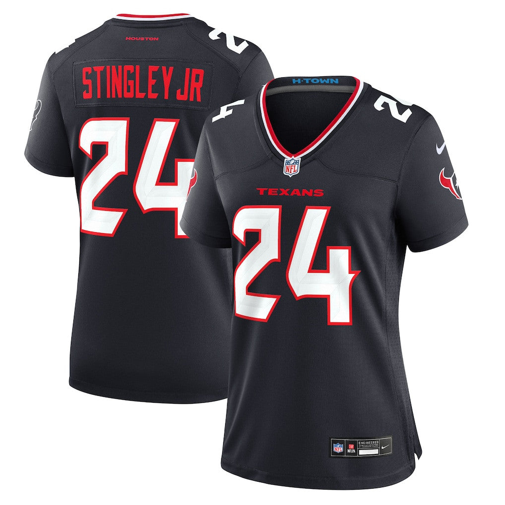 Derek Stingley Jr. 24 Houston Texans Women's Game Jersey - Navy