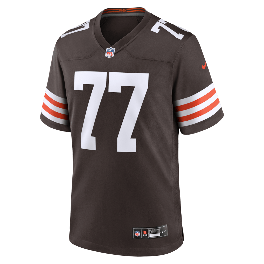 Zion Johnson 77 Cleveland Browns Team Game Men Jersey - Brown