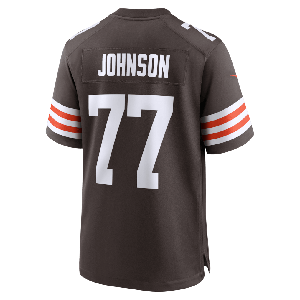 Zion Johnson 77 Cleveland Browns Team Game Men Jersey - Brown